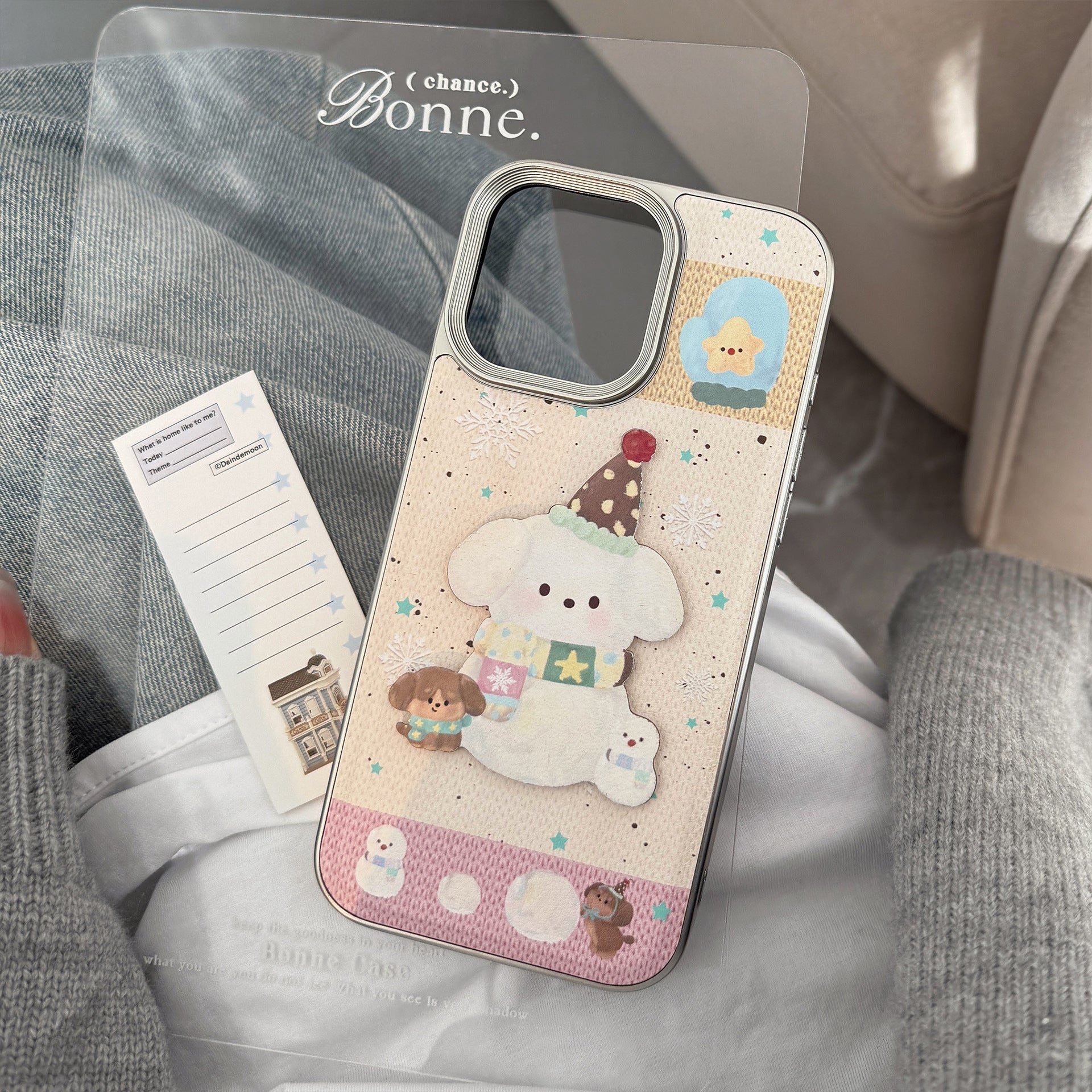 ins sweet girl puppy apple 16 mobile phone case 17pro max cortical three-dimensional application iPhone15 anti-drop 14 hard