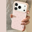 Pink bow leather phone case Apple 17promax for iPhone16 Korean 15 Huawei Samsung 14