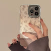 Ins Sketch Flower iPhone 16 Case 17Pro Max Leather 15 For iPhone13 Retro 11 Hard Case