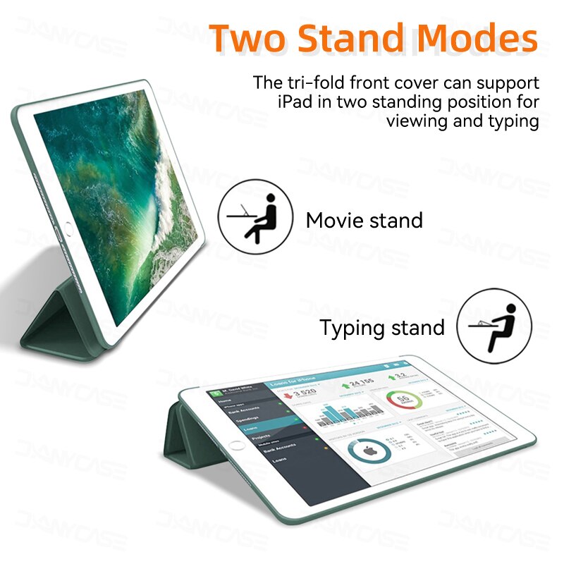 Silicone Tri-Fold Stand Case for iPad