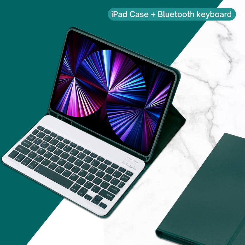 PU Leather iPad Case with Stand and Keyboard