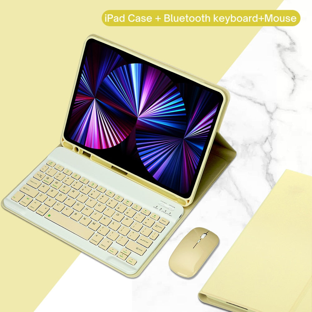 PU Leather iPad Case with Stand and Keyboard