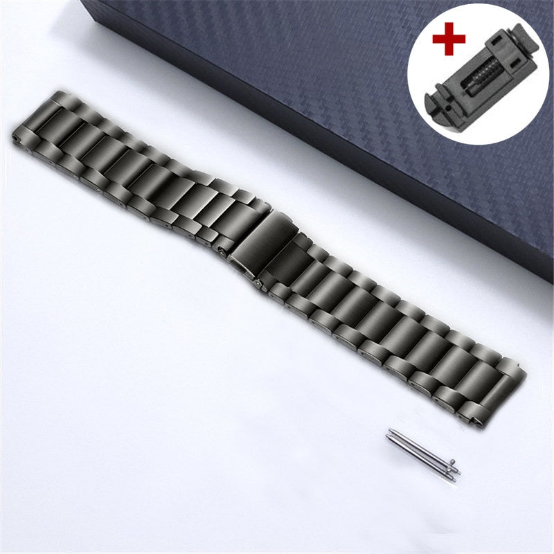 Silver Titanium Watch Band