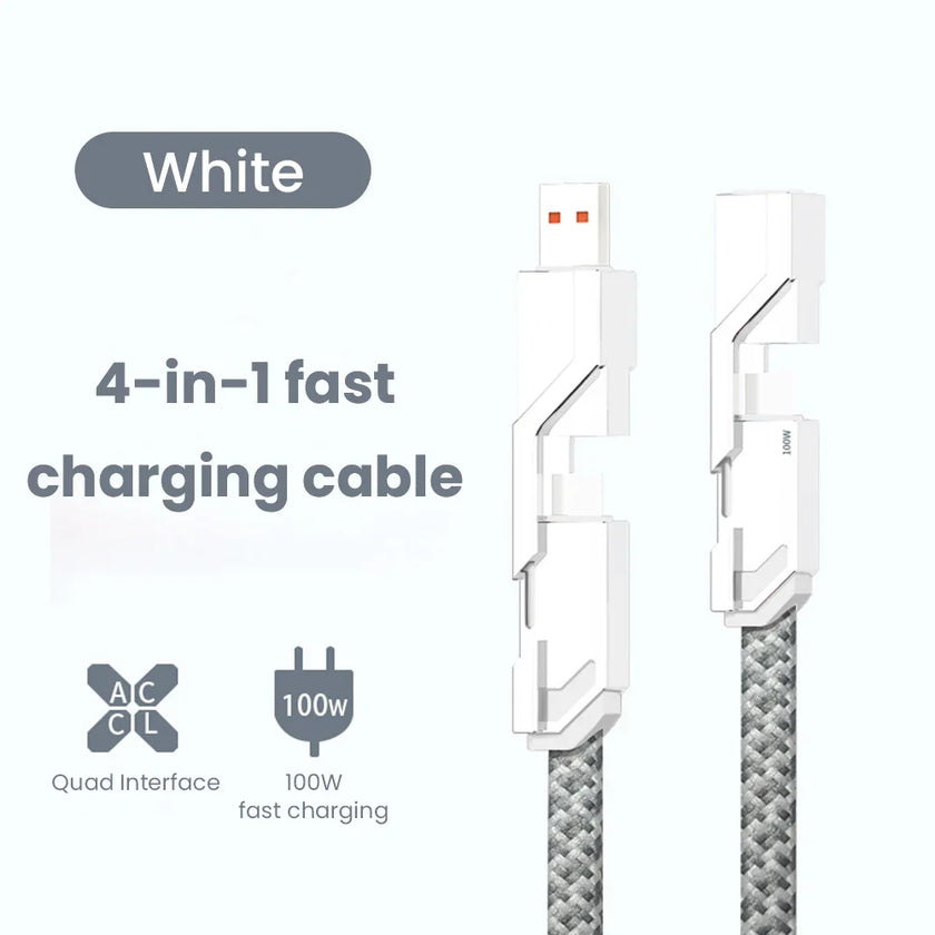 4-in-1 The Cable  Fast Charger for iPhone Series And Samsung Series