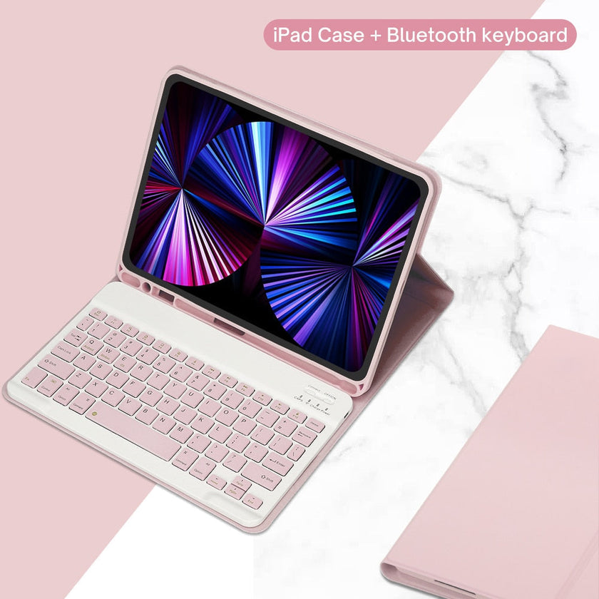 PU Leather iPad Case with Stand and Keyboard