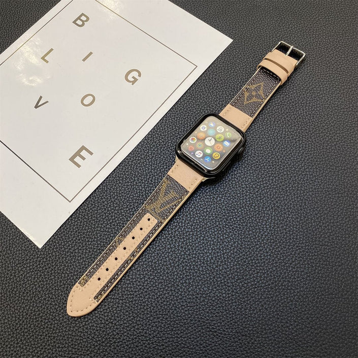 APPLE WATCH STRAP STITCHING MONOGRAM LEATHER